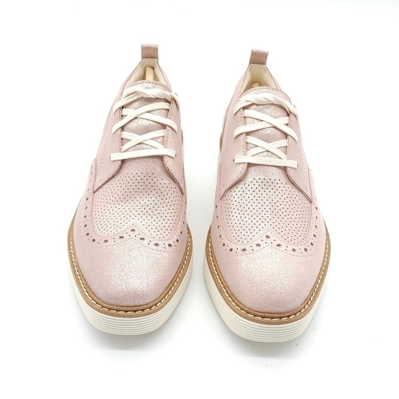 Cole Haan Women's Originalgrand Platform Wing Tip Oxford Rose Gold Shimmer - Picture 5 of 11